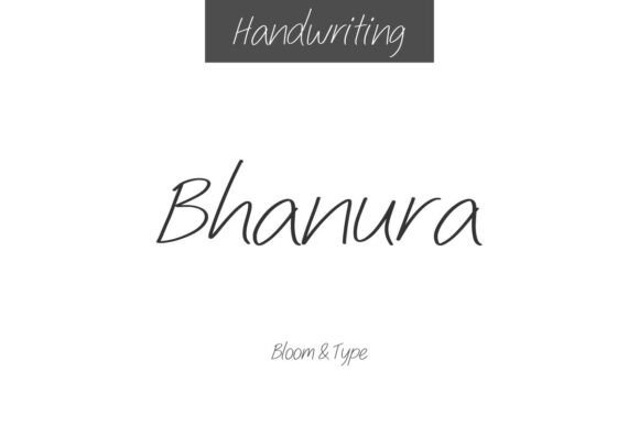 Bhanura Font: A Graceful Handwritten Typeface for Crafters