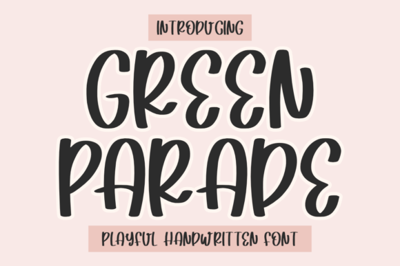 Green Parade Font for Handmade Branding and Creative Projects