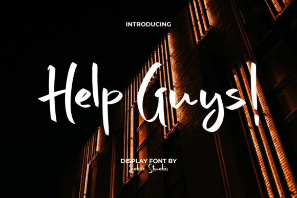 Help Guys: A Casual Brush Font for Modern Websites