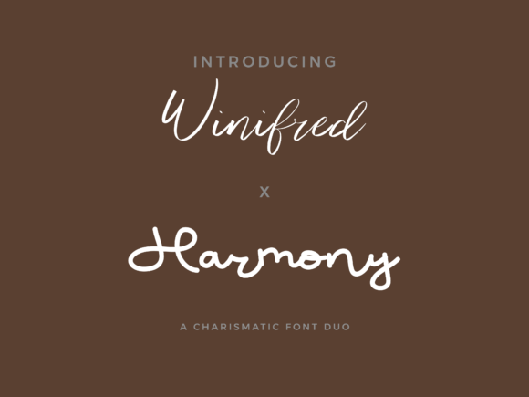 Introducing the Winifred X Harmony Duo Handwritten Font