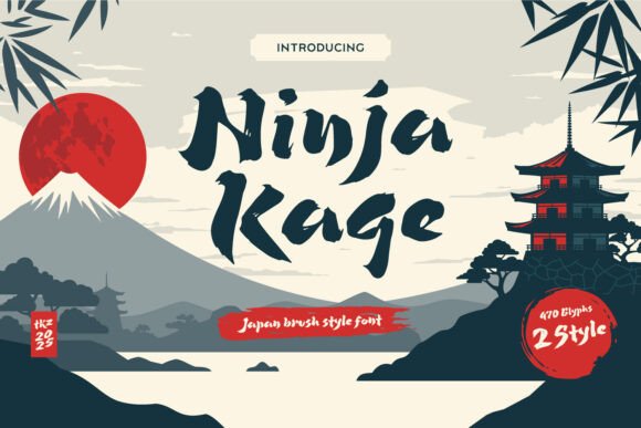 Ninja Kage: The Dynamic Brush Font for Authentic Designs