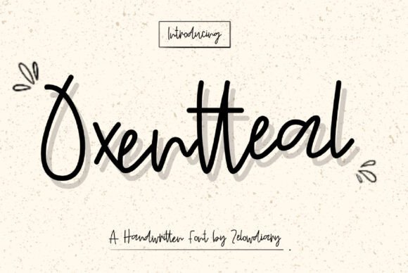 Oxentteal: A Handwritten Font for Your Business Story