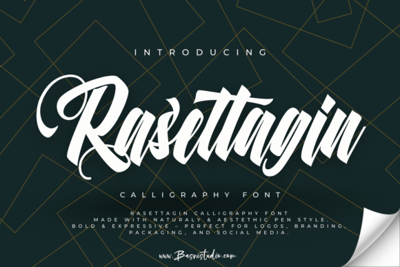 Rasettagin: A Brush Calligraphy Font for Bold Branding