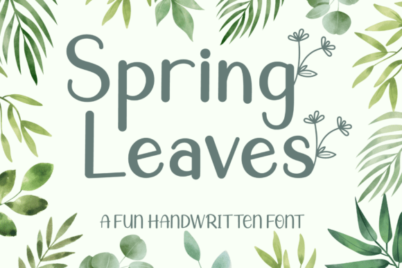 Spring Leaves: A Playful Font for Modern Campaigns
