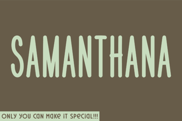 The Samanthana Font: A Natural Handwritten Typeface for Modern Campaigns